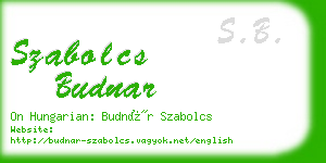 szabolcs budnar business card